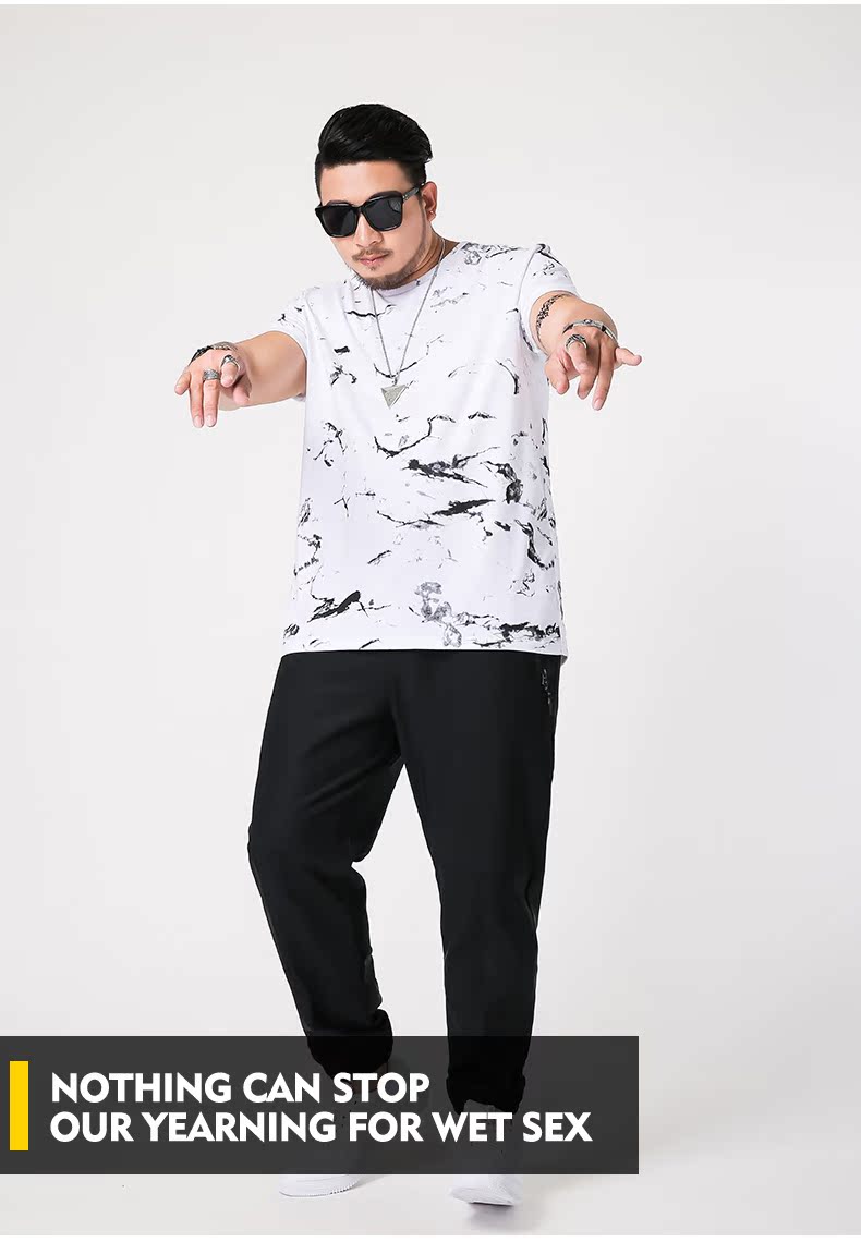 GxxH thủy triều thương hiệu quần dài nam rộng rãi giản dị cộng với phân bón để tăng chất béo mùa thu và mồ hôi chân nhung quần jean nam ống rộng