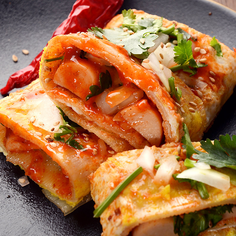 Baked cold noodles home-loaded 20 pieces of authentic Northeast breakfast hand grab cake home sauce special snacks