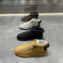 Shoes mens winter plus velvet new cotton shoes soft bottom slip on warm casual shoes waterproof high top shoes explosive style mens shoes