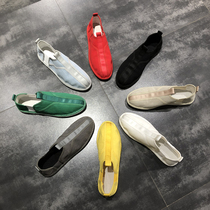 2021 New Summer Season One Foot Pedal Mens Shoes Men Casual Sloth Man Sails Shoes 100 Hitch A Minimalist Trend Breathable Cloth Shoes