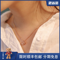 Clover 18K Platinum Diamond Necklace Lady Rose Gold choker Gold Pendant for Girlfriend Birthday Gift