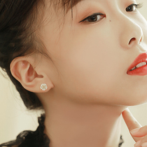 18K gold rose gold little daisy earrings female temperament Korean creative personality 2019 New Tide earrings earrings