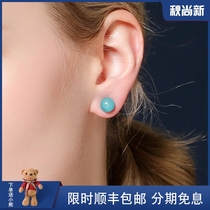 Tianhe stone earrings 18K gold gold female rose gold Korean Korean version of temperament simple personality creative ear ear ear ornaments