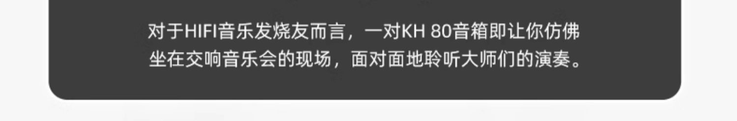 Neumann 诺音曼 KH80 有源录音棚监听音箱HIFI音箱
