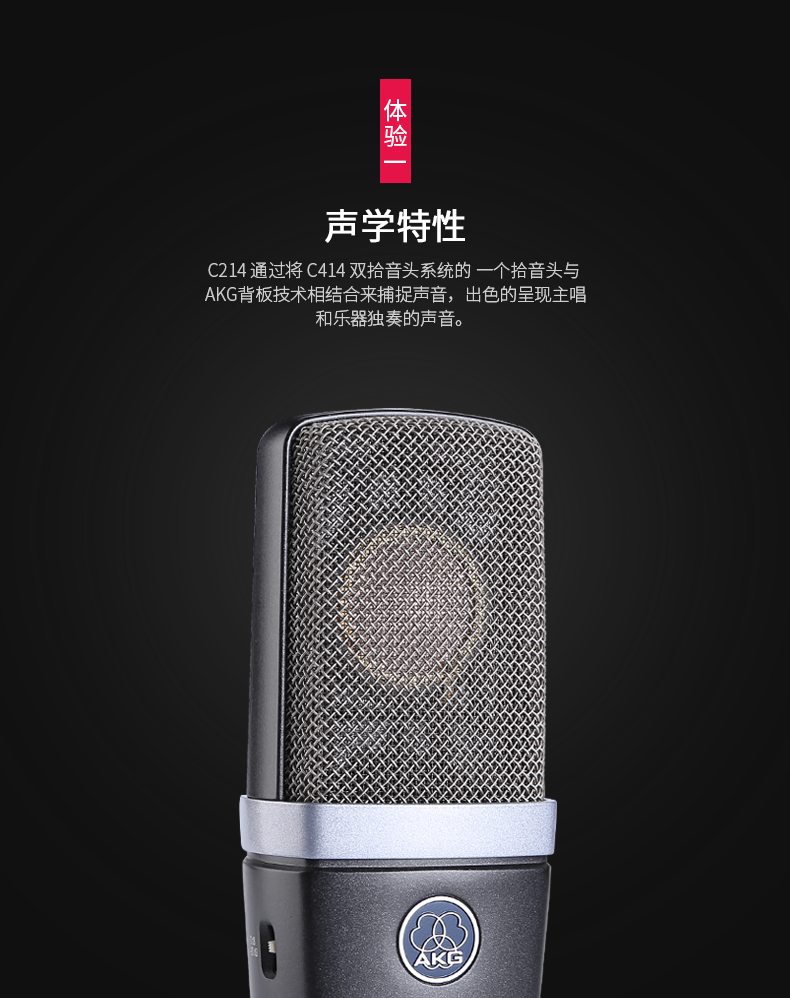 AKG / 爱 科技 C214 dụng cụ thu âm micro phòng thu chuyên nghiệp - Nhạc cụ MIDI / Nhạc kỹ thuật số mic thu âm chuyên nghiệp