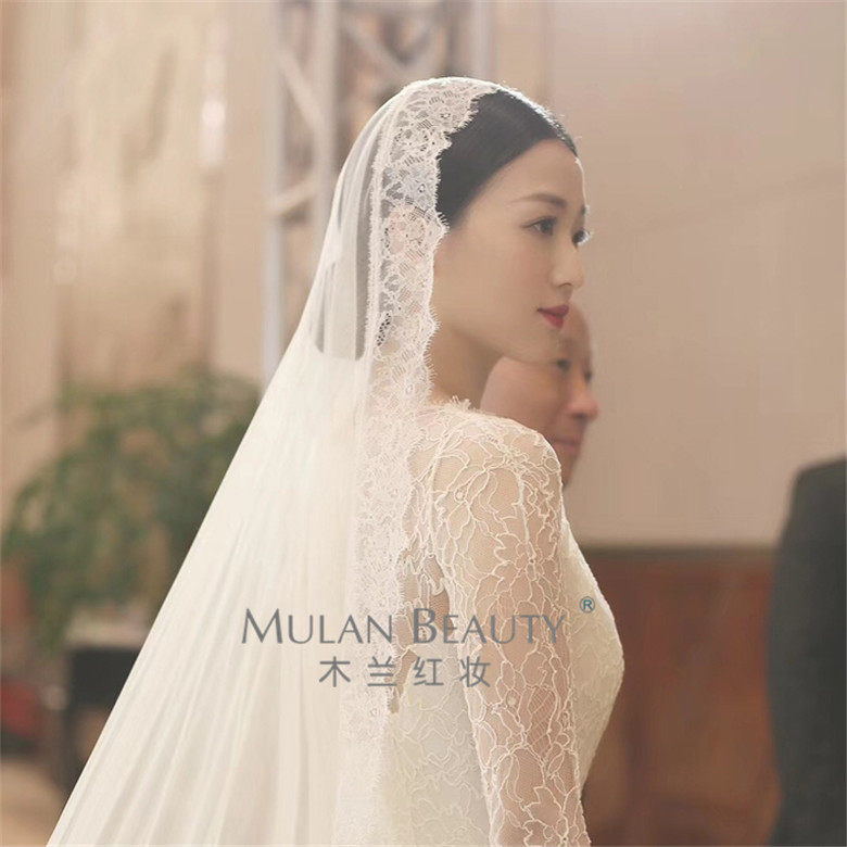 New soft lace eyelashes lace bride wedding veil travel photography photo photo tulle
