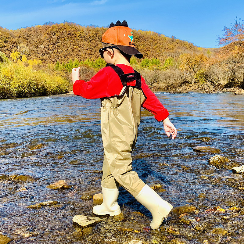 Children's Luya Sewer Pants Play Water Play Sand Catch Fish Parenting Water Shoes Fishing Pants even Waterproof Suit Fishing Pants Kindergarten