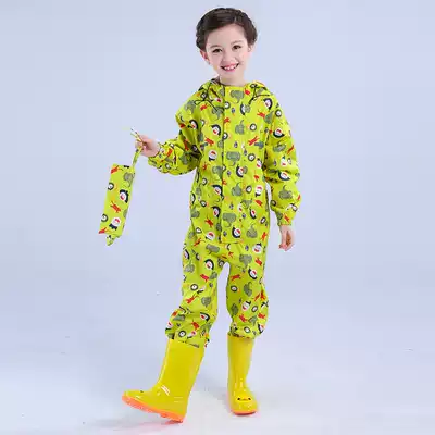 Children's raincoat one-piece children's raincoat Boys and girls kindergarten primary school students baby raincoat rain boots set cartoon