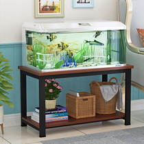 Fish tank stand iron floor cabinet bottom cabinet simple load-bearing base small double-layer household steel wood small fish tank frame