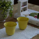 Саксорическая кафетерия Cafeteria японское писатель Hana Stone Compware лимонная желтая обеденная тарелка ручной работы. Новый продукт