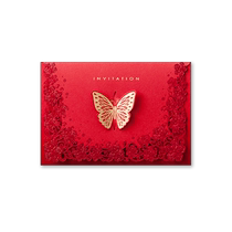 Invitation wedding 2024 wedding Chinese style butterfly hollow bronzing invitation creative custom wedding invitation wedding banquet invitation