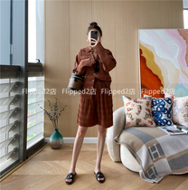 Flipped Muscle Sense Superior ~ Designer Line 21ss Brief About Advanced Feel Press Pleat Shirt Half Skirt 210702