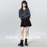 Осенняя толстовка с капюшоном с молнией, дизайнерская короткая повязка на голову, в американском стиле, на молнии, оверсайз