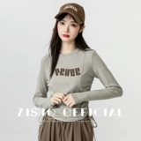 Осенний ретро приятный телу короткий лонгслив, в американском стиле, по фигуре, на шнурках