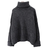 孜索 Зимний ретро цветной трикотажный свитер, 2022, оверсайз