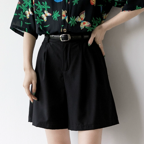 Летний пиджак классического кроя для отдыха, шорты, штаны, высокая талия, свободный прямой крой