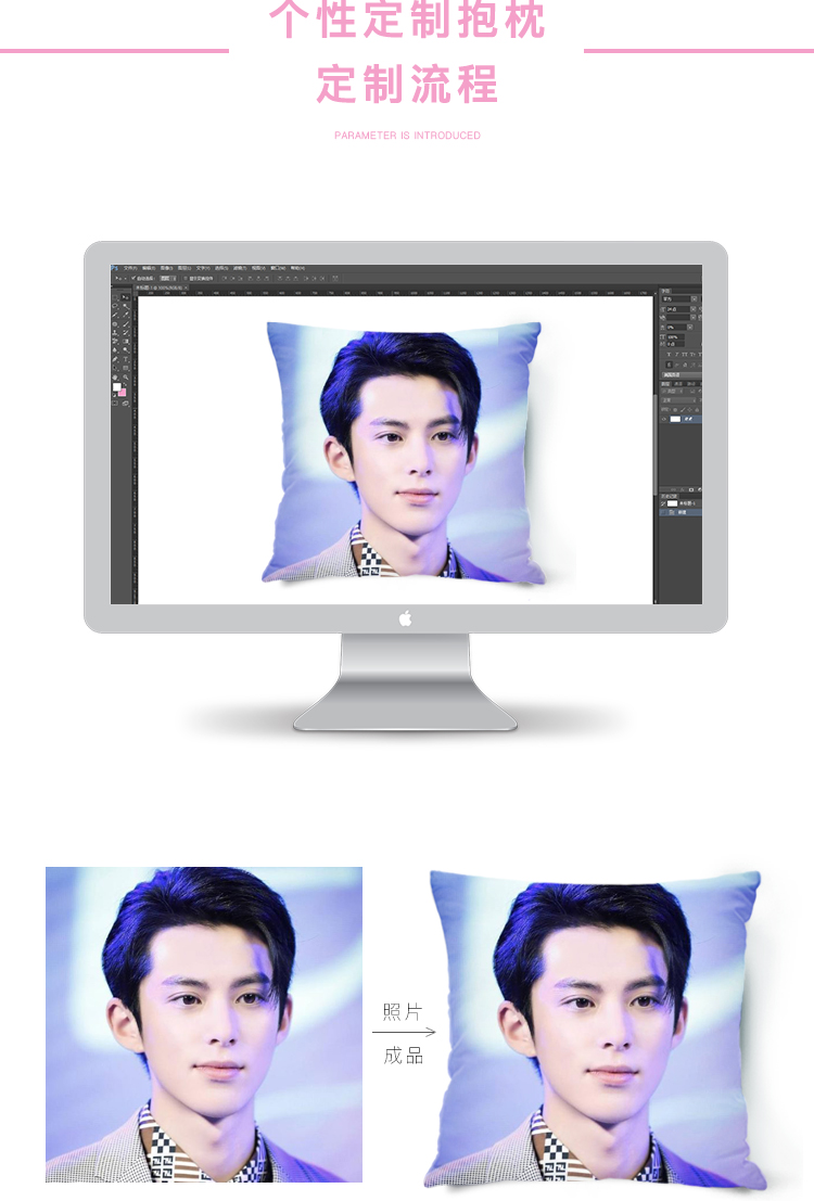 Wang Hedi Meteor Garden gối tùy chỉnh với các hình ảnh hình người sống sinh viên văn phòng ngủ gối tiền mặt - Trở lại đệm / Bolsters gối tựa ghế sofa