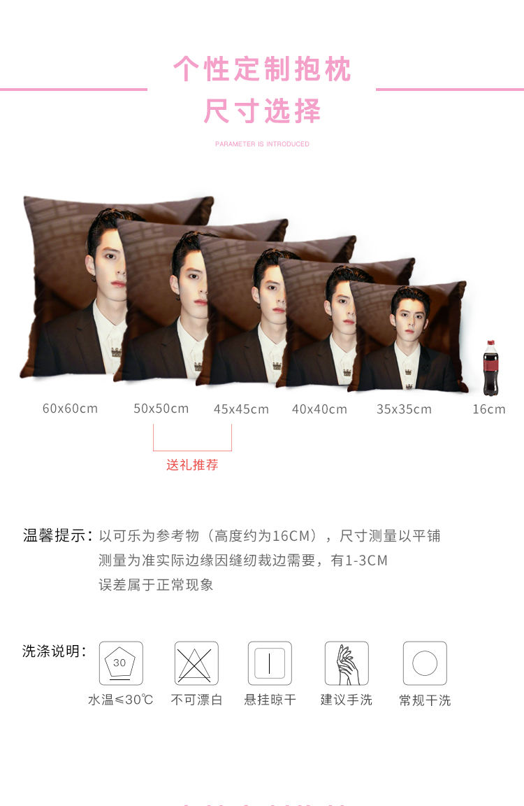 Wang Hedi Meteor Garden gối tùy chỉnh với các hình ảnh hình người sống sinh viên văn phòng ngủ gối tiền mặt - Trở lại đệm / Bolsters gối tựa ghế sofa