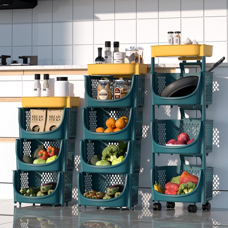 Vegetable Shelve Vegetable Basket Ground Floor Multilayer Putting Fruit And Vegetable containing basket Kitchen Nip Containing shelf Home Small cart