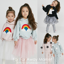 Fat fat spot American fashion brand Petite Hailey autumn and winter girls Unicorn velvet sweatshirt