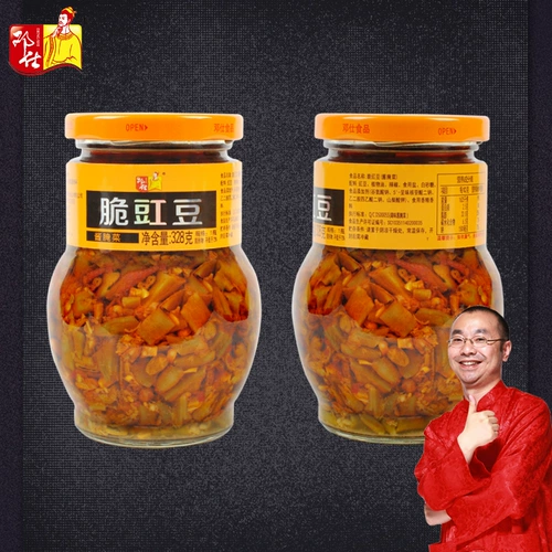 邓仕 Хрустящая фасоль 328G*4 Специализированная смесительная смеси с лапшой с лапшой, кислые бобы, ароматизирующий соус, ароматный горчичный напиток и гарниры с боковыми блюдами