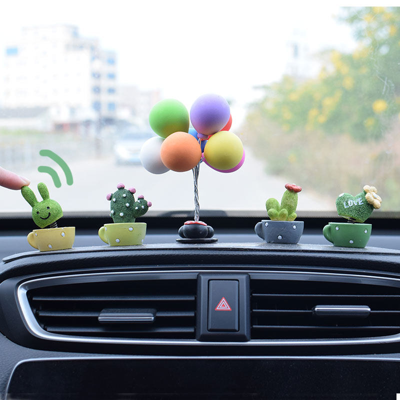 Car decoration, car decoration, small ornaments, female personality, creative shaking head, plant, cute and beautiful interior, net red