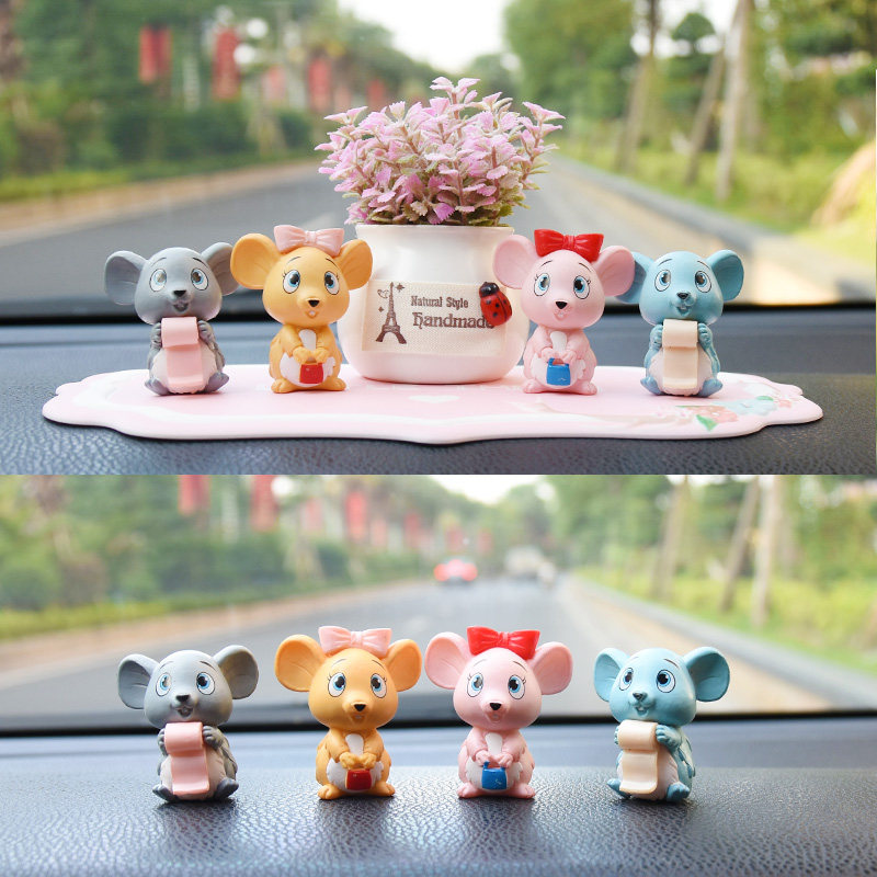 Car center console interior decoration car interior accessories goddess car cute net red perfume mouse creative decoration