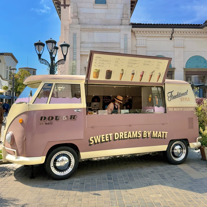 Internet-Famous Volkswagen T1 Food Truck, Snack Cart, Multifunctional Beverage Cart, Tourist Area Vending Cart, Night Market Stall, Shopping Mall Display Cart