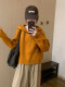 Solid Color Hooded Zip-Up Cardigan, Thickened, 2026 Autumn and Winter New Korean Style, Versatile, Loose, Slimming Knit Top for Women
