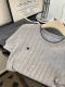 Thin Hollow-Out Cool Knit Short-Sleeve Women's Summer Chic Design Heart Embroidery T-Shirt Color-Blocked Base Top