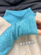 Fresh and Elegant Turquoise Blue Super Flattering Knit Base Shirt for Women, Autumn and Winter Inner Layer, Half Turtleneck Sweater for Layering