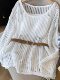 Hot Girl Sexy Hollow-Out Lazy Style Long-Sleeved Knit Top for Women 2026 Spring New Loose Outerwear Thin Top