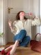Chanel-Style Elegant Mohair Sweater Cardigan for Women, Early Spring 2026 New Model, High-End Knit Outerwear
