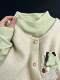 Beautiful Vintage Matcha Green Miu-Style Base Layer Sweater for Women, Autumn and Winter Warm Knit Inner Layer with Stand Collar, Soft and Cozy Top