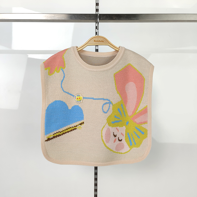 Bala Bala Girl Vest 2022 Spring Dress New Children Casual Waistcoat Knitwear Knitwear 201122122001