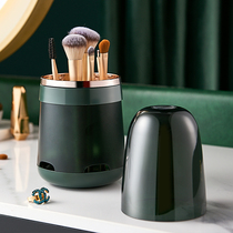 Makeup brush storage bucket eye shadow brush with cover dustproof makeup tube portable desktop eyebrow pencil eyeliner storage rack light luxury