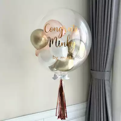 ins Net red ball ball tassel Bobo Ball confession balloon wedding wedding room birthday party hundred window decoration