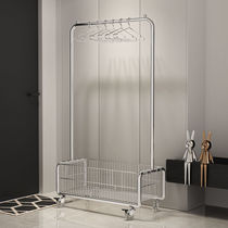 Floor-standing clothes drying rack for home bedroom cream wind hanging clothes folding simple indoor dormitory mobile cooling coat rack