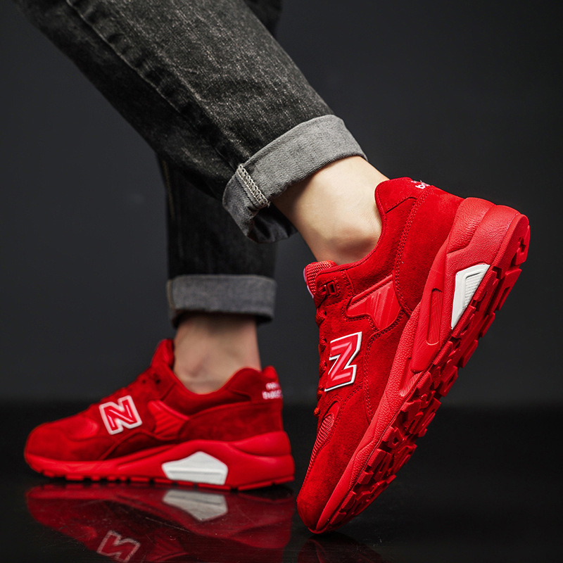 580 Official Running Shoes for Men, Winter Red Sports Shoes for Women