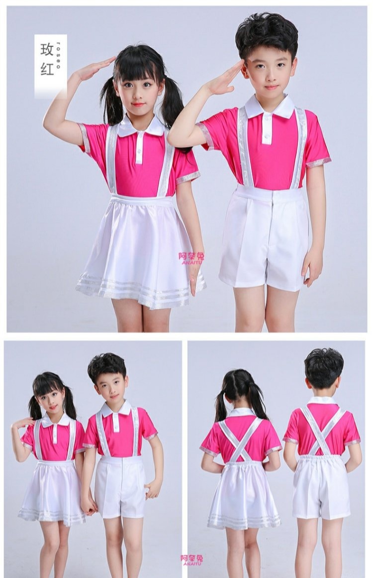Trang phục biểu diễn thiếu nhi cho bé trai và bé gái trang phục hợp xướng bib kinh doanh quần áo trẻ em