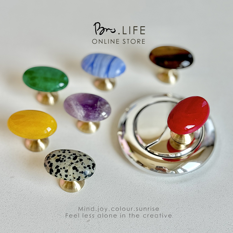 Natural Stone Toilet Flusher, Special for Long Nails and Manicure, High-End Creative Bathroom Toilet Flush Button Decoration