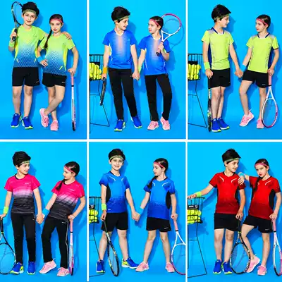 Children's badminton suit table tennis suit tennis uniform match suit boys and girls sports training suit summer quick dry