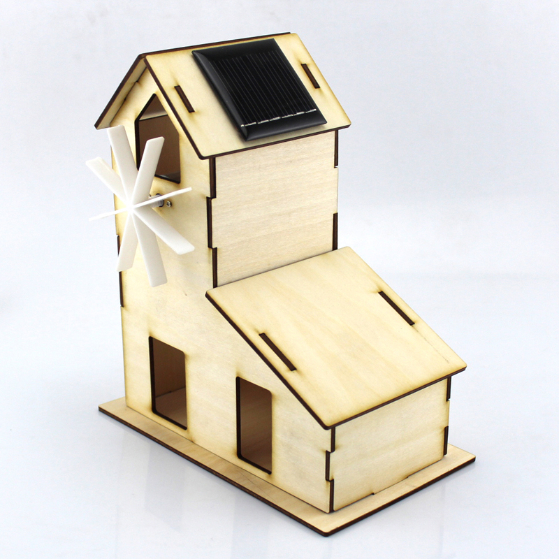 Cabin năng lượng mặt trời số 1 DIY Mô hình tĩnh Lắp ráp Cabin Đồ chơi Mô hình thí nghiệm khoa học đồ chơi con nít