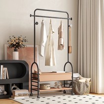 Hanger Ground Floor Bedrooms Removable Floor Leather Pocket Hanger Living-room Minimalist Shelves Indoor Genguan Clotheshorse