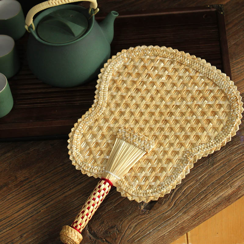 Home Women Summer Daily Daily Hand Fan handwoven plantain Children's grass knitted bushel old-fashioned Chinese wind gusts