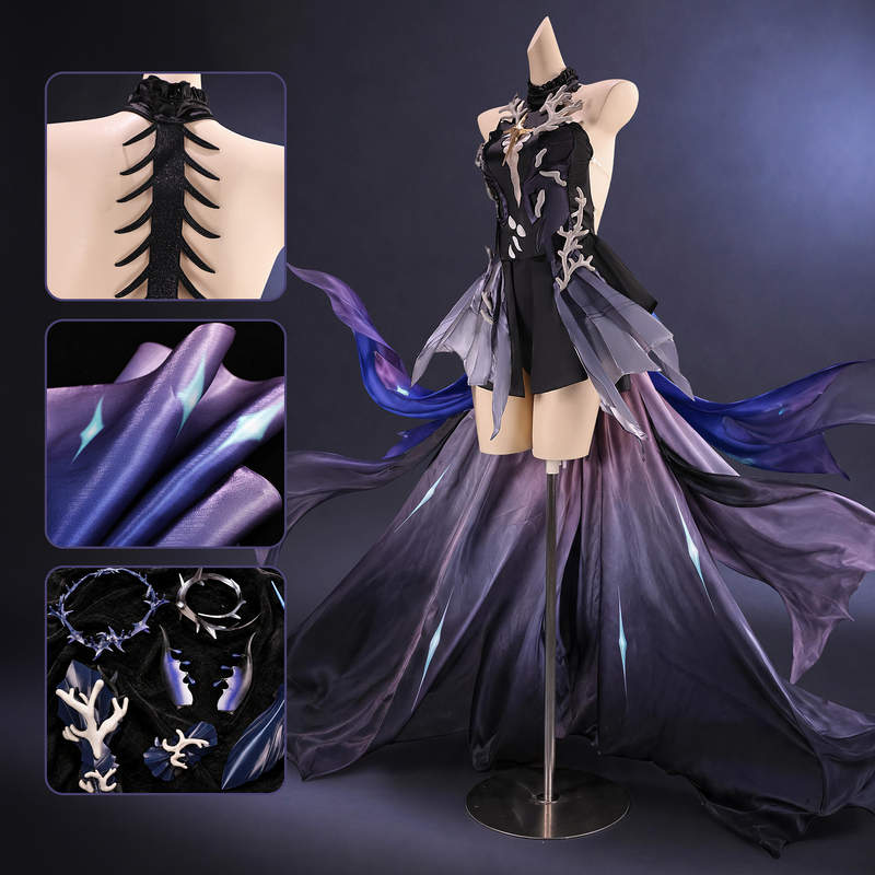 White Deer Dumpling Leviathan Cosplay Costume, Black Leviathan Cosplay, Two-Dimensional Anime Role-Playing Costume