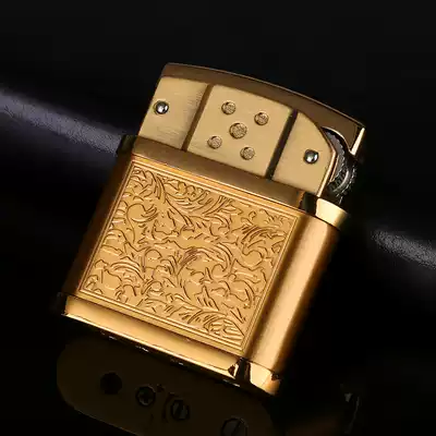 Dolphin ultra-thin creative metal embossed inflatable lighter retro windproof old-fashioned nostalgic personalized gift men