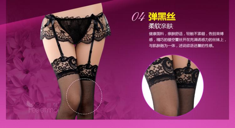 Ren garter bộ vớ sexy garter cám dỗ bow garter vớ