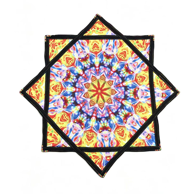 Dapo Flow Foreign Trade Export Yangko Dance Handkerchief Electronic Music Festival Octagonal Scarf Flyper Colorful Spinning Scarf Dapo Flow Foreign Trade Export Yangko Dance Handkerchief Electronic Music Festival Octagonal Scarf Flyper Colorful Spinning Scarf