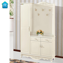 European-style foyer cabinet Shoe cabinet Coat cabinet Entrance porch cabinet hanger multi-function combination locker carved paint